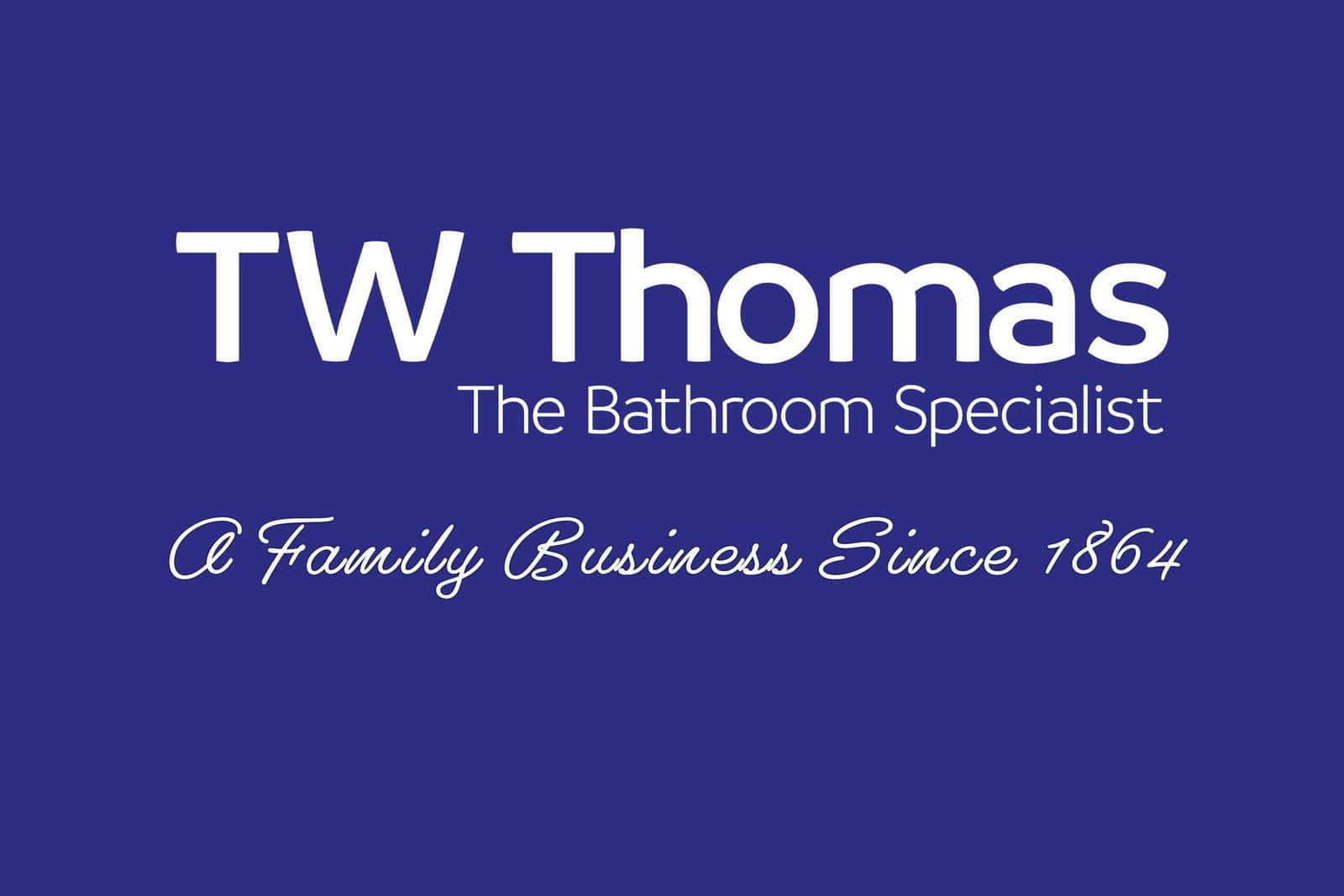 The TW Thomas logo on a deep blue card above the line A Family Business Since 1864