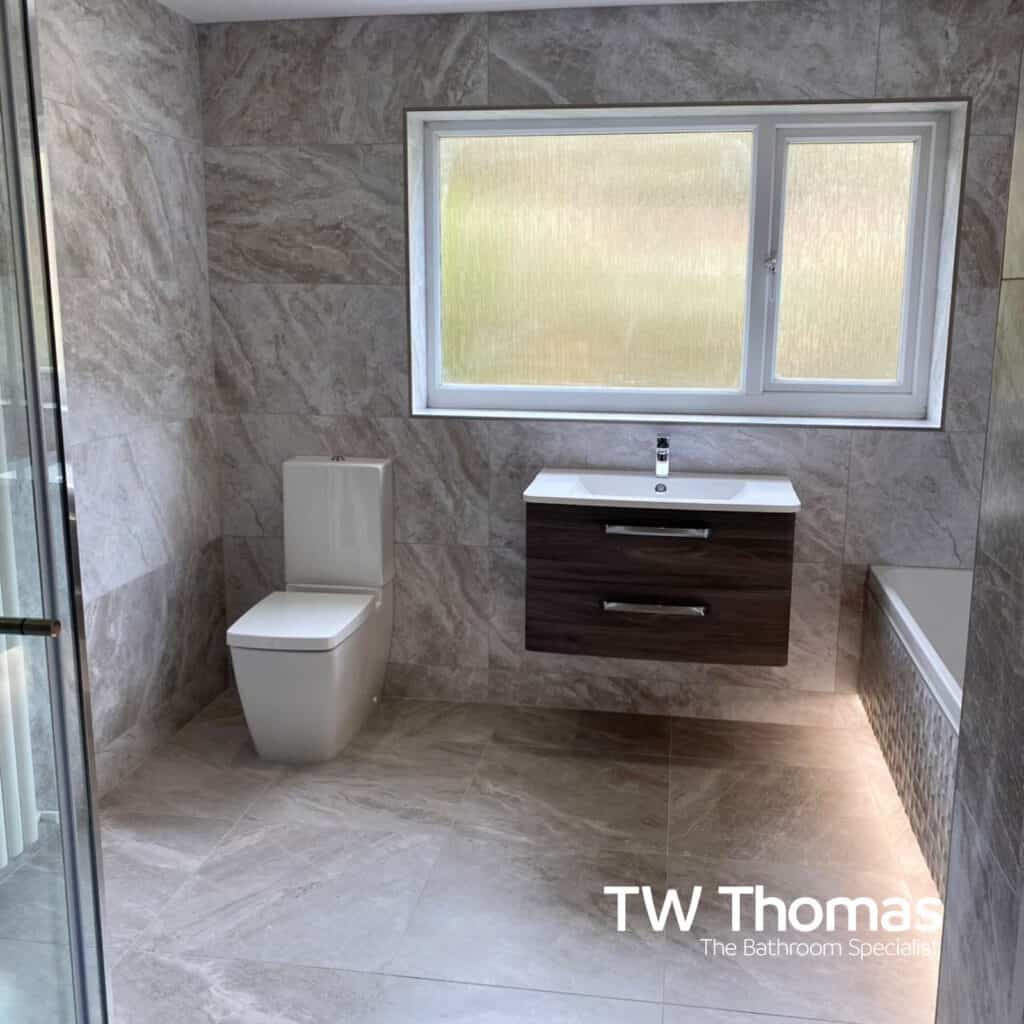 A bathroom fitted by Tony Fisher Home Solutions - TW Thomas, Swansea