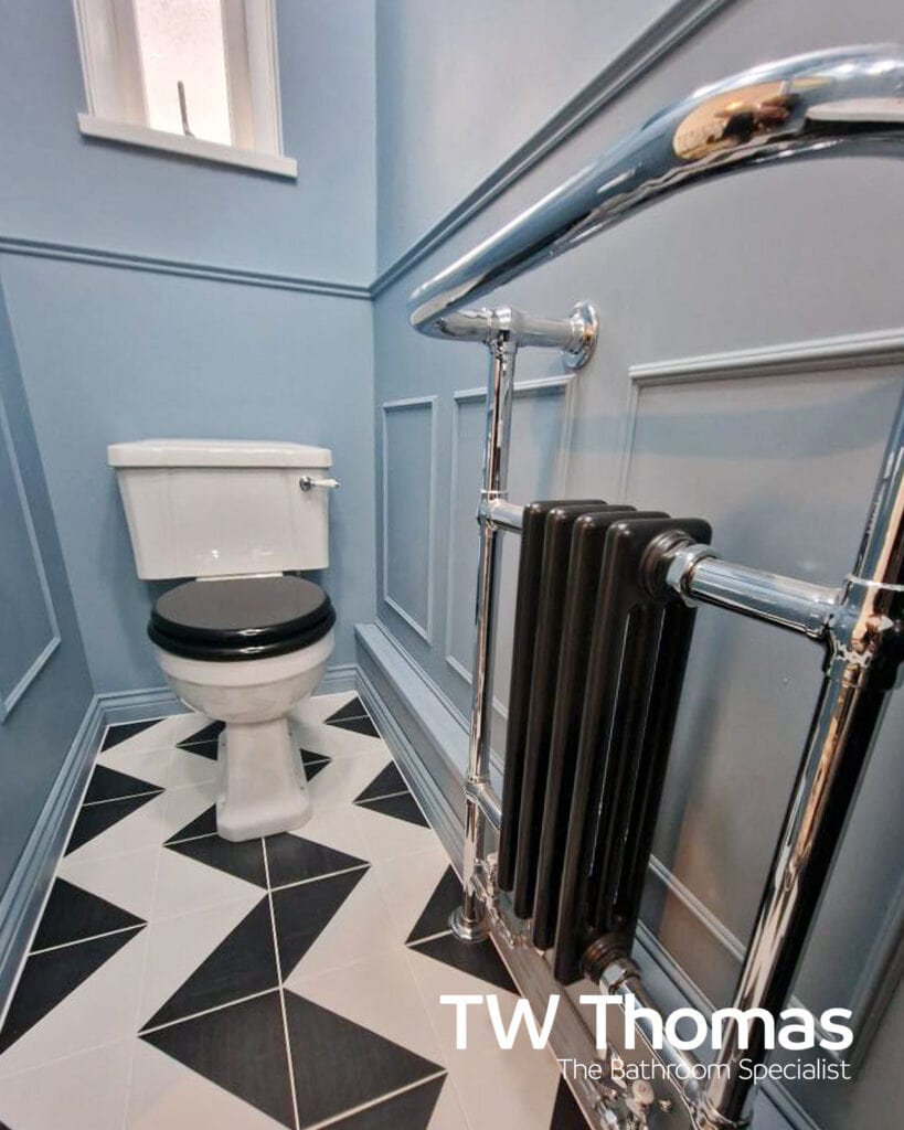 A bathroom fitted by J S Ridley Kitchens, Bathrooms & Building Services - TW Thomas, Swansea