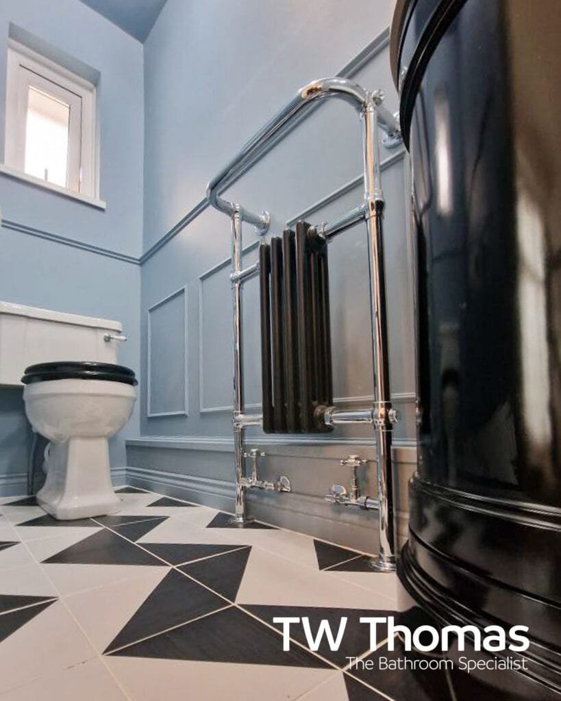 A bathroom fitted by J S Ridley Kitchens, Bathrooms & Building Services - TW Thomas, Swansea