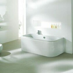 Contemporary bath with side tap
