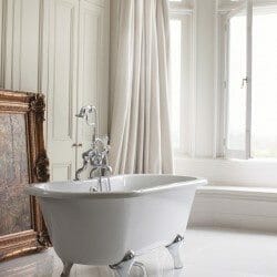 Classical freestanding bath with tap detail