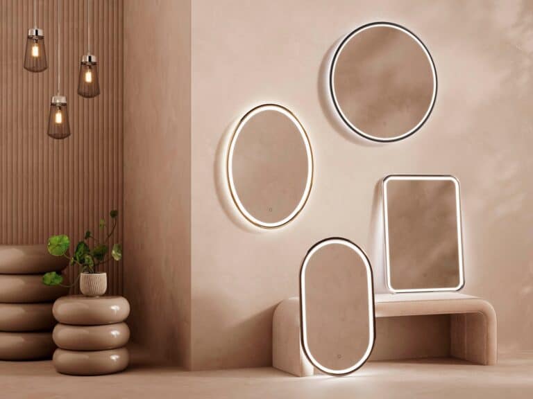hib.inspire Celeste range of LED mirrors in round, oval, pill and rectangular shapes