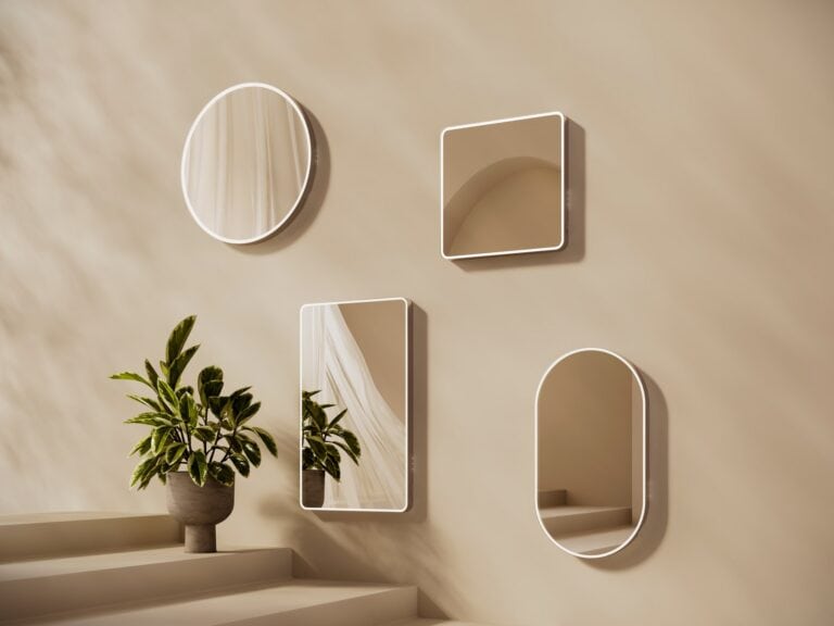 HiB Spirit range of framed mirrors in round, oval and rectangular shapes