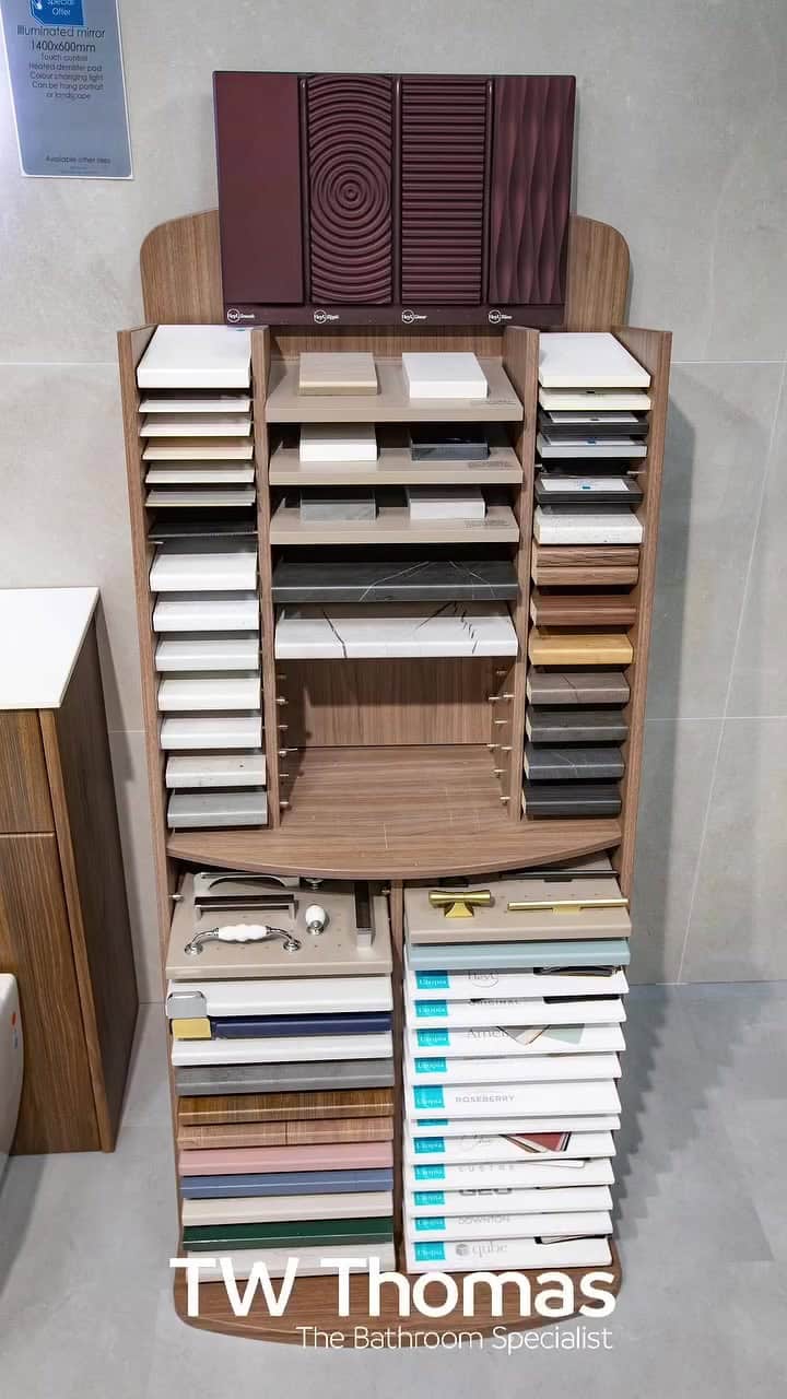 A still from the TW Thomas video Tiles and flooring in the showroom