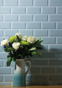  Modern brick-shaped tiles are particularly en vogue.