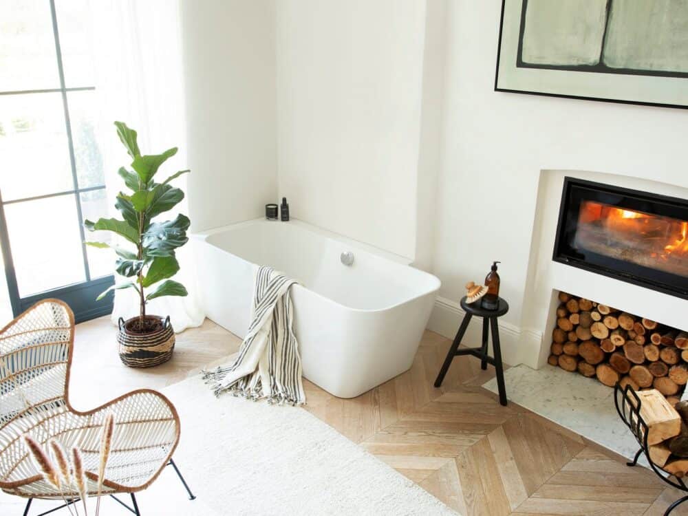 Waters Skye shower bath in a bathroom setting