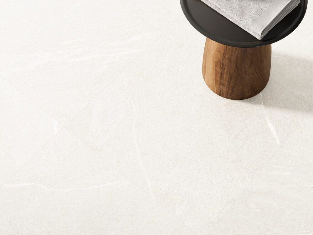 Craven Dunnill Tribeca White Matt tiles in a bathroom setting