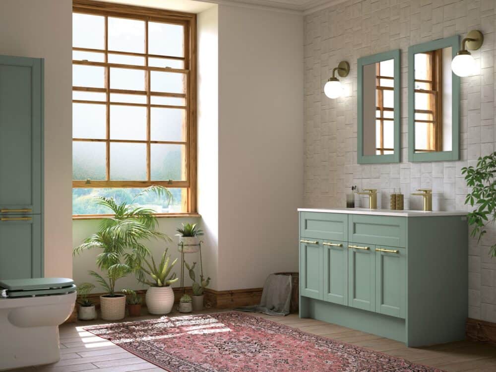 Utopia Roseberry Pistachio Green bathroom furniture
