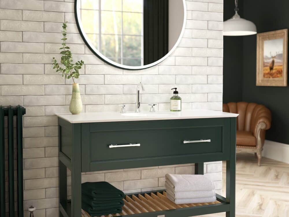 Utopia Roseberry Highland Green washstand bathroom furniture