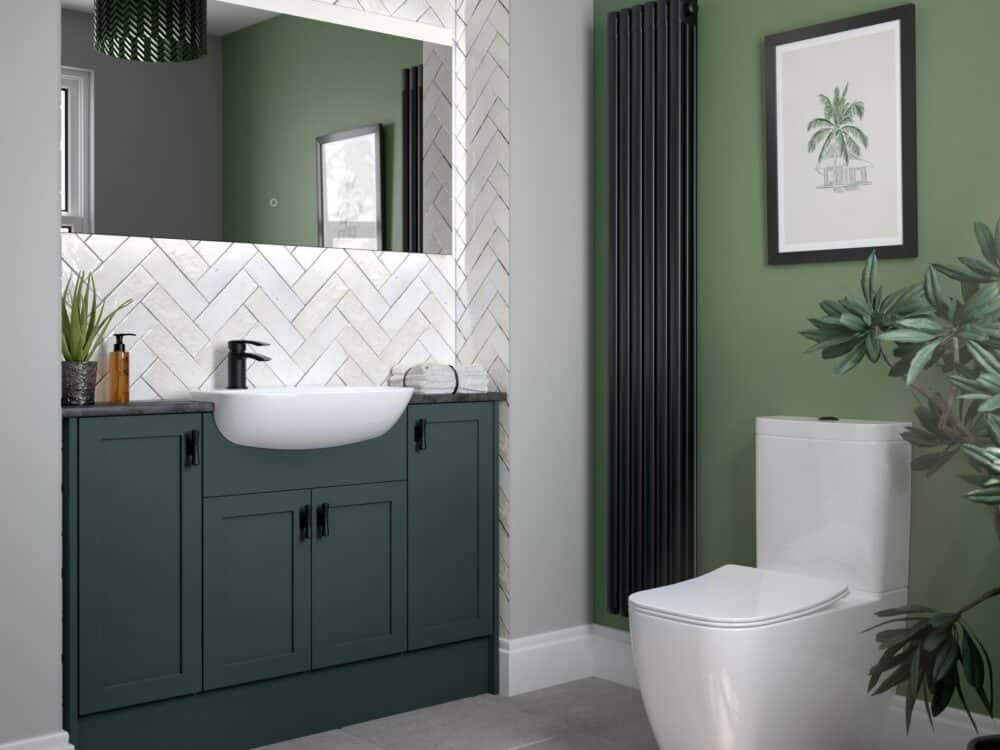 Utopia Original Fitted Clara Bay Green bathroom furniture