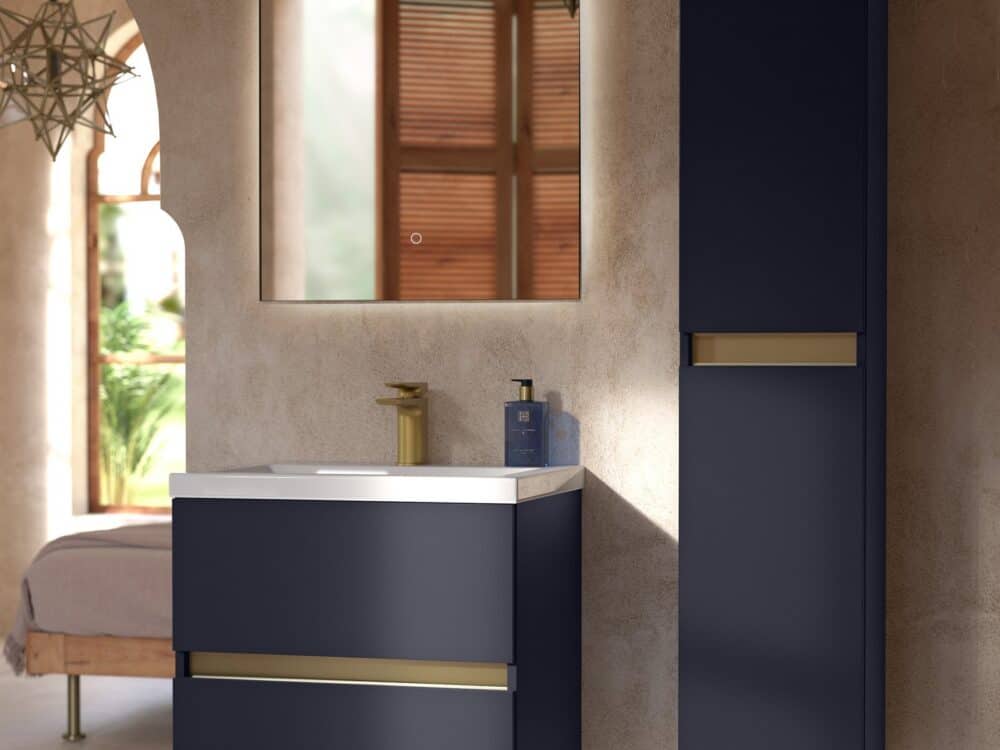 Utopia Qube Glide Indigo bathroom furniture